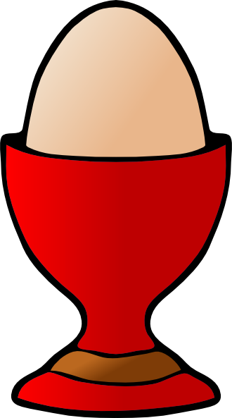 Egg Cup Red Clip Art - Egg Cup Clip Art (330x593)