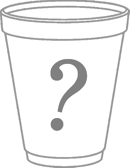 Custom Cups Delivery Contact Us Hours About Us Returns - Styrofoam Cup Black And White Clipart (425x552)
