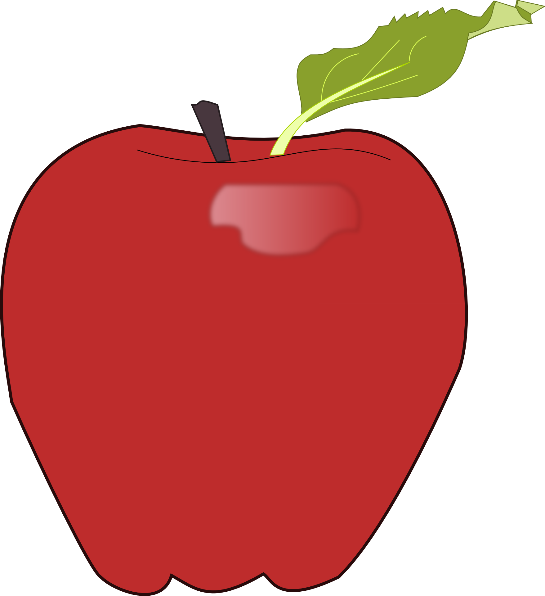 Apple Clip Art - แอ ป เปิ้ ล รูป การ์ตูน (1757x1920)