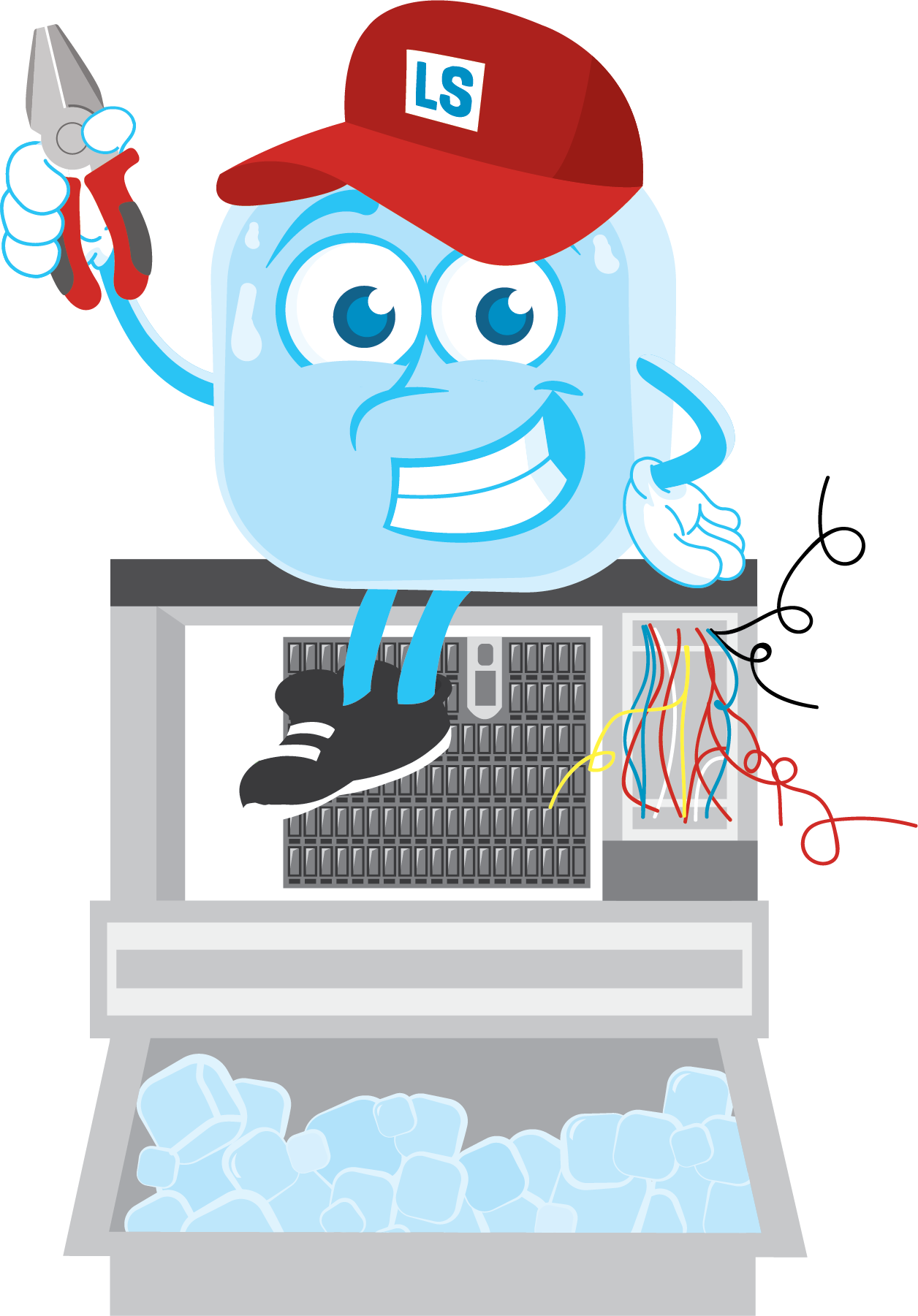 Fast And Friendly Service - Ice Machine Clip Art (1256x1801)