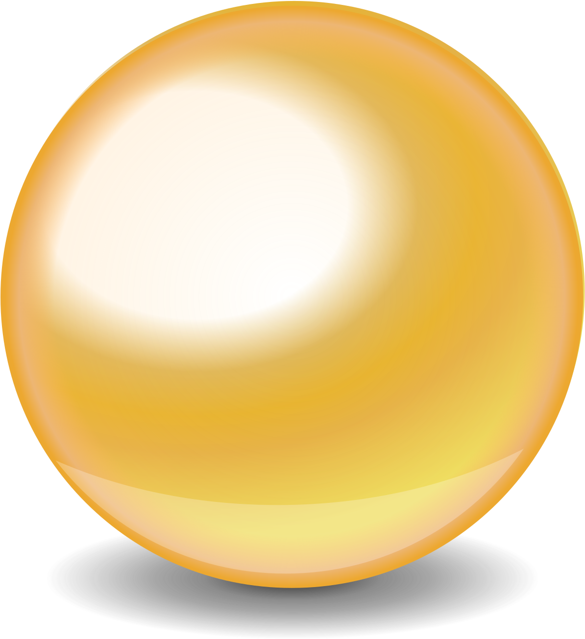 Clipart Of Small Ball Golden - Golden Ball Transparent Background (1697x2400)
