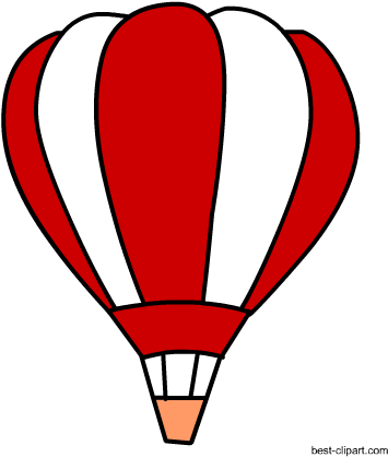 Free Red And White Hot Air Balloon Clip Art - Hot Air Balloon (450x450)