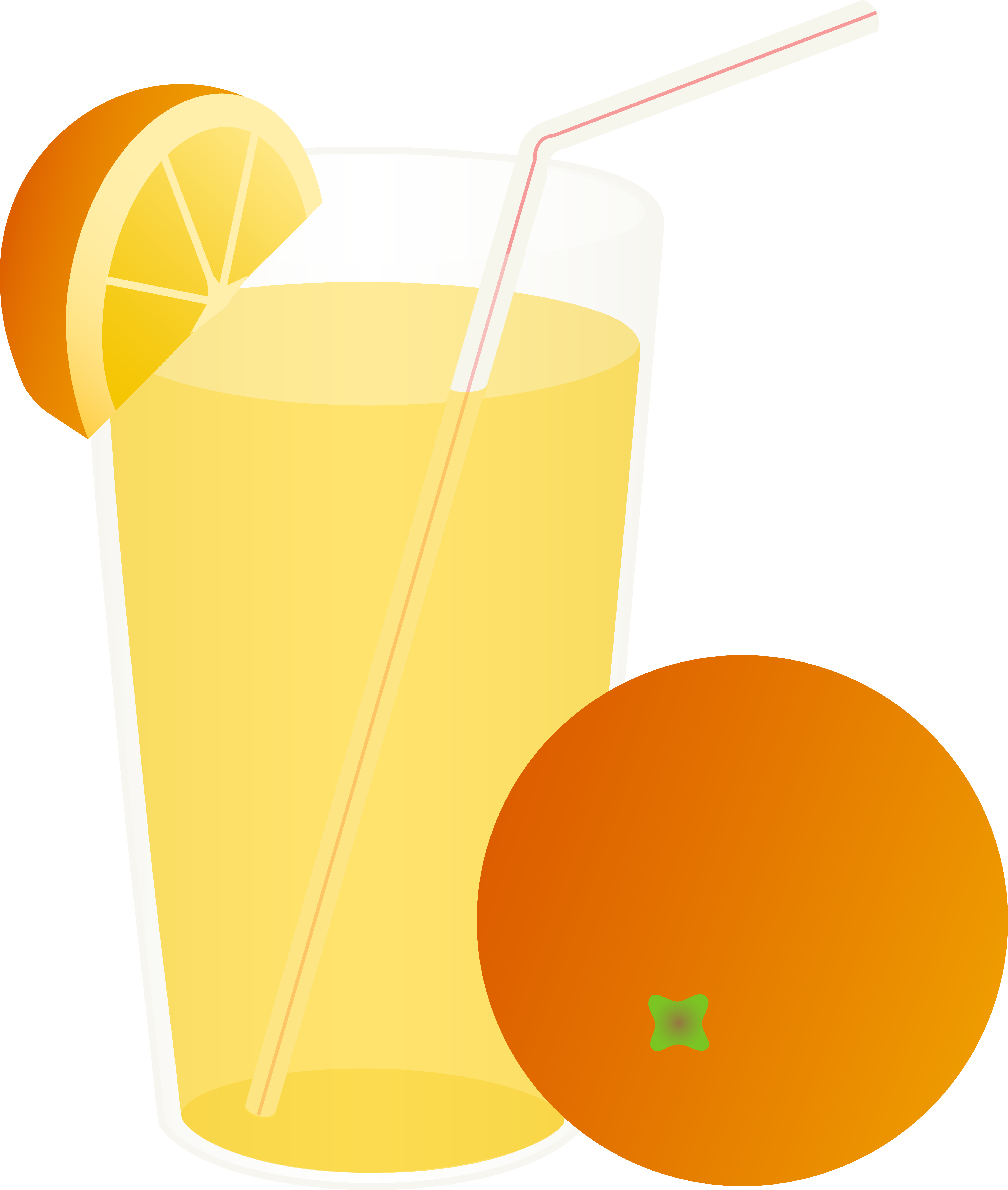 Clipart Apple Juice - Glass Of Orange Juice Clipart (4766x5628)
