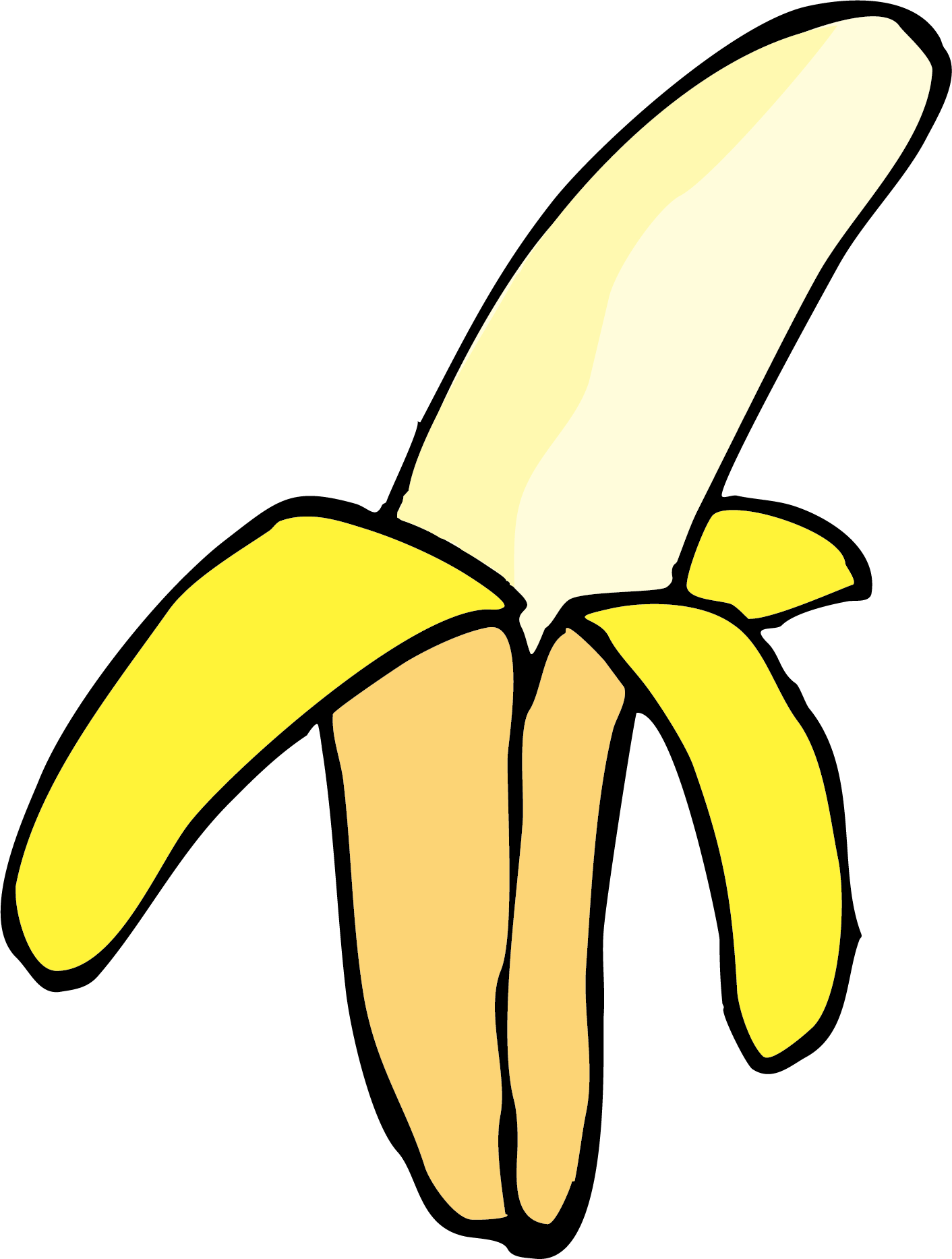 Fruit Cartoon Banana Cake Clip Art - Fruit Cartoon Banana Cake Clip Art (1412x1867)