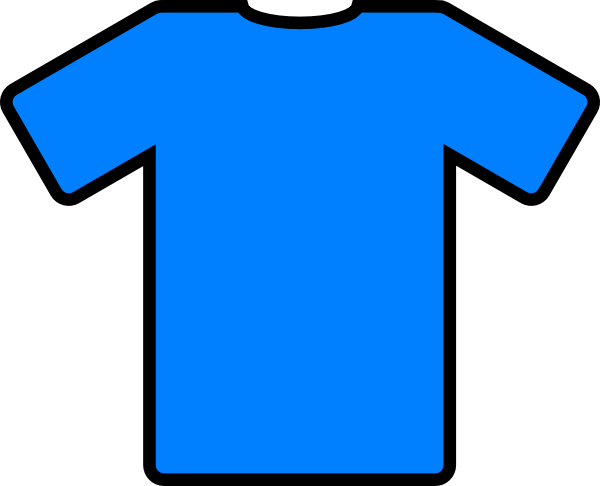 Blue Football Top Clip Art At Clker - T Shirt Clip Art (600x486)