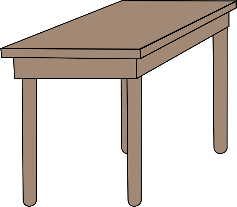 Image For Desk School Clip Art - School Table Clipart (800x698)