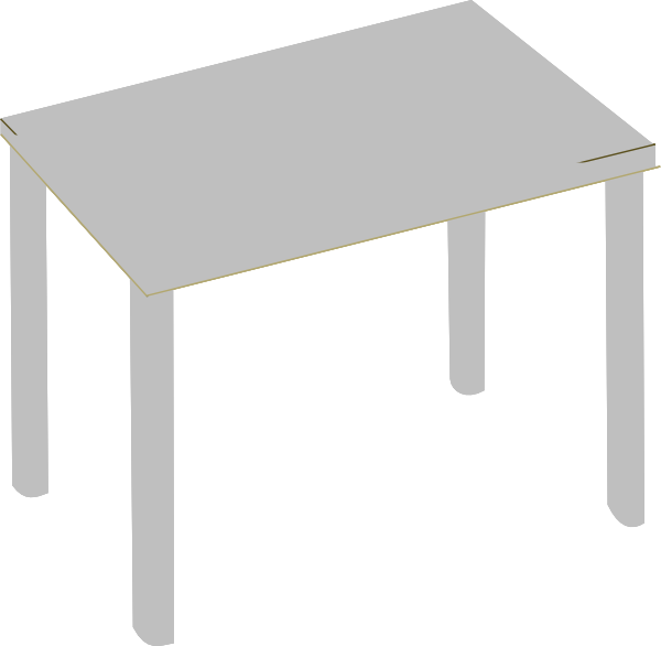 Grey Table Clip Art At Clker - Table Clip Art (600x586)