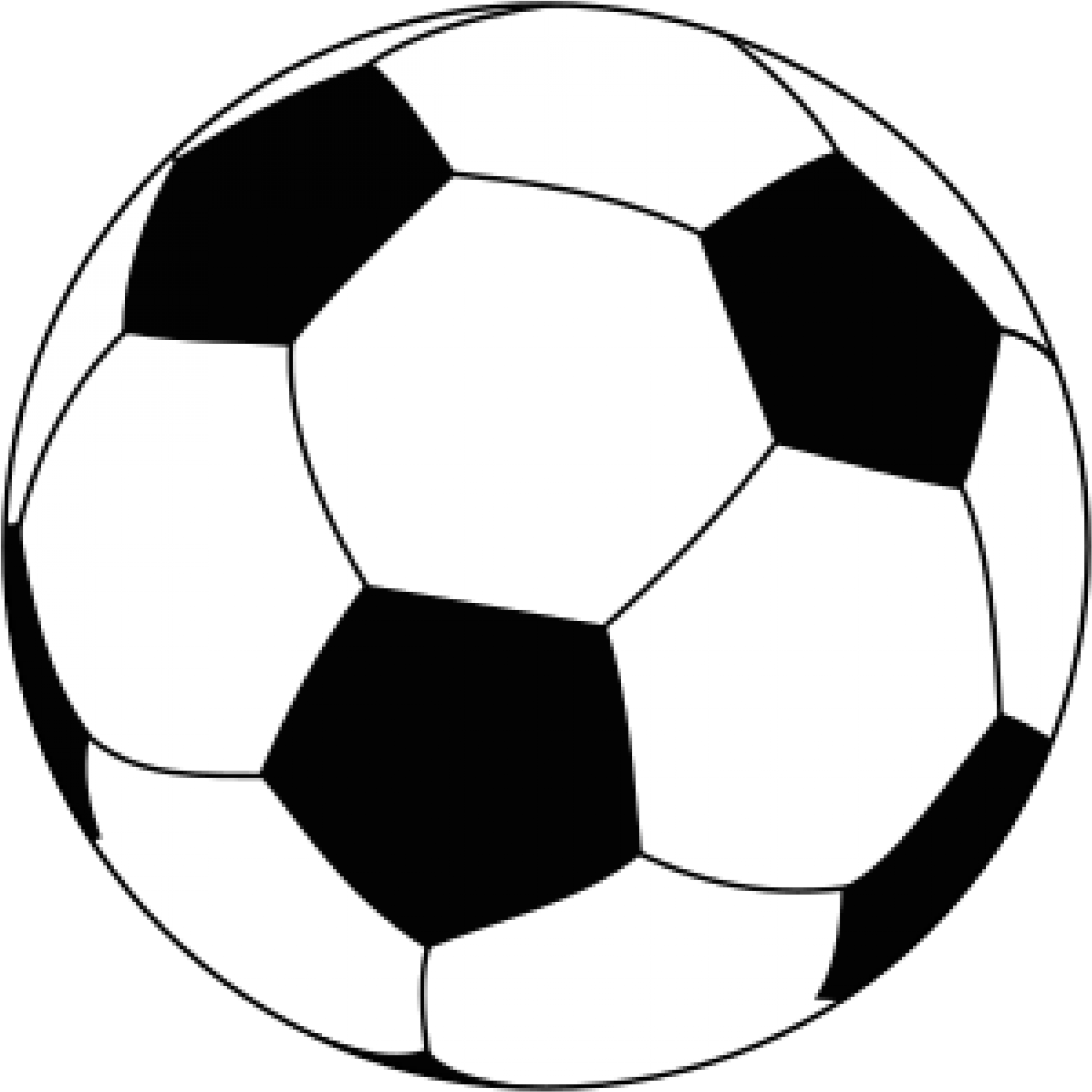 Football Black And White Football Clipart Images - Soccer Ball Drawing Png (2000x2000)