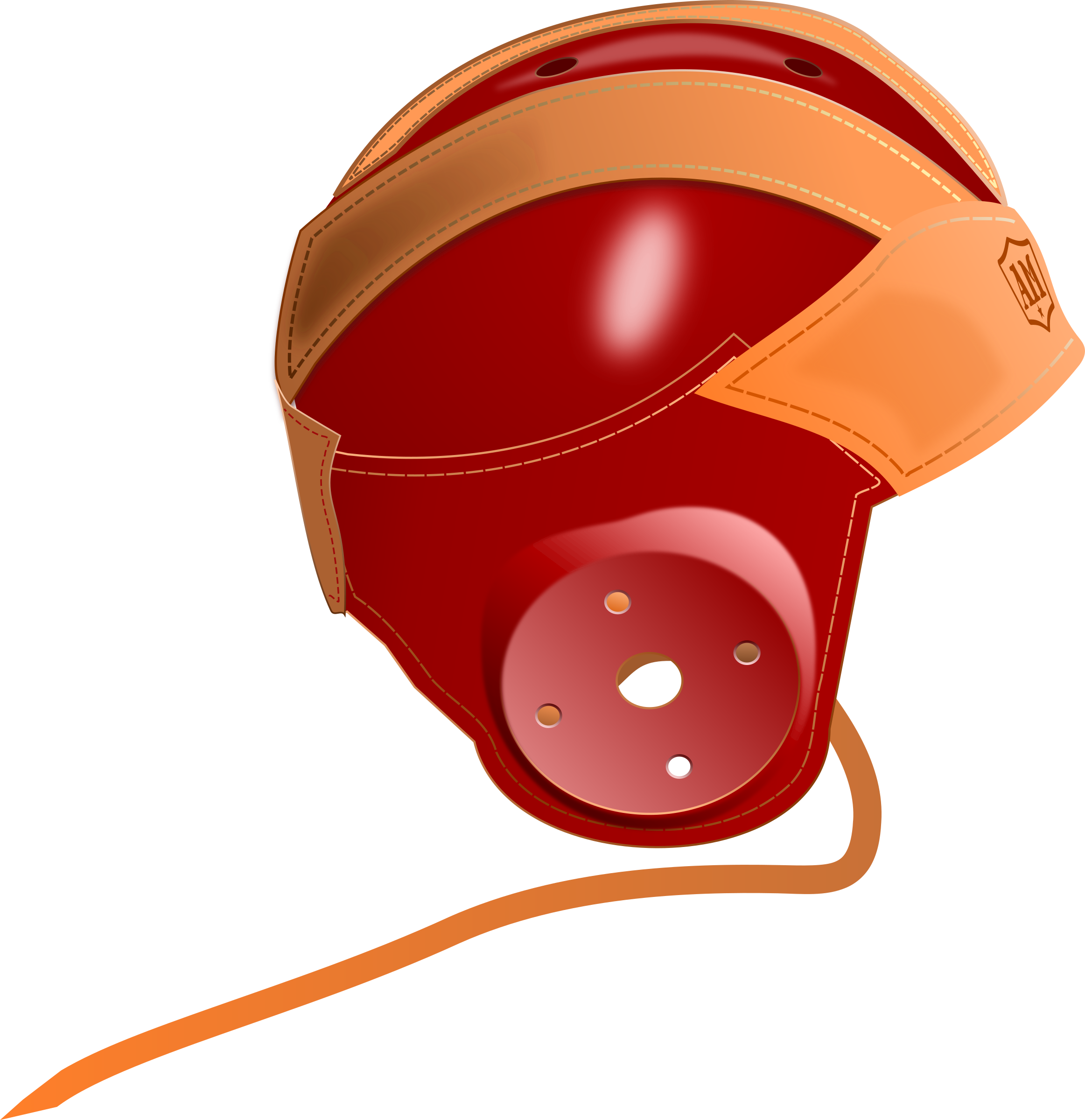 Vintage Football Clipart - Old Football Helmet Png (2325x2400)