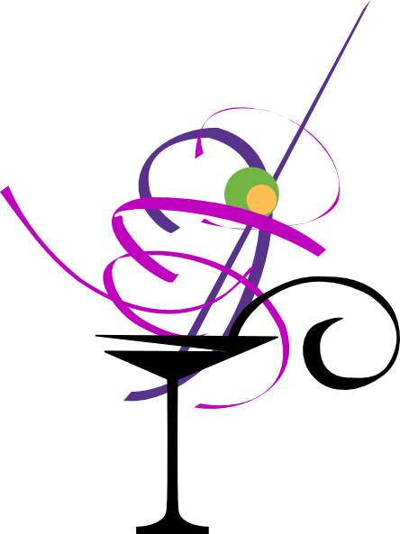 Martini Glass 1 Clip Art At Clker - Cocktail Glasses Clipart (444x593)