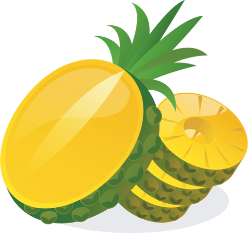 Pineapple Sweet Yellow Delicious Ripe Frui - Pineapple Clipart (500x470)