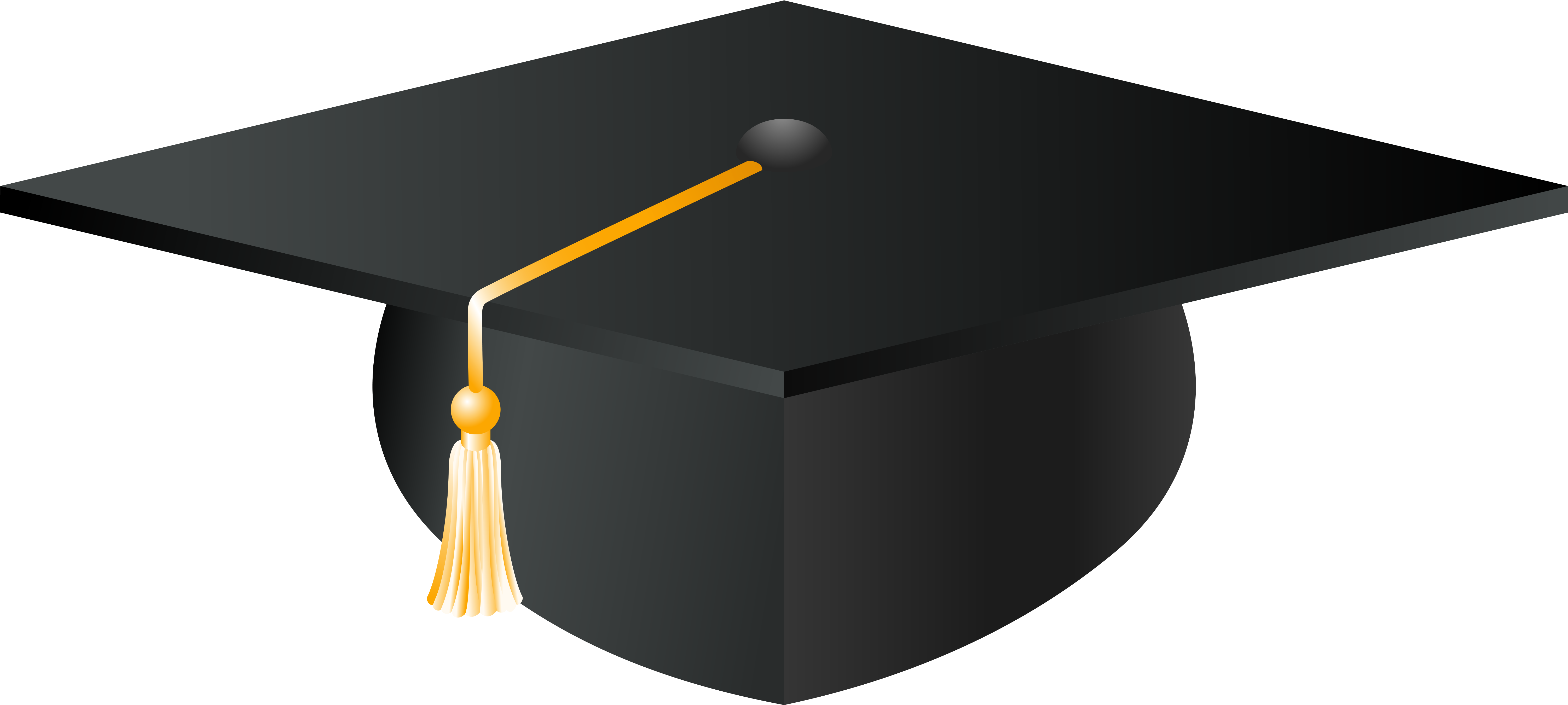 Graduation Clipart Vector - Graduation Cap Transparent Background (6162x3011)