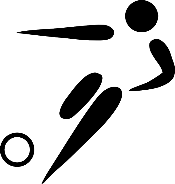 Football Clipart Symbol - Olympic Pictogram Football (570x599)