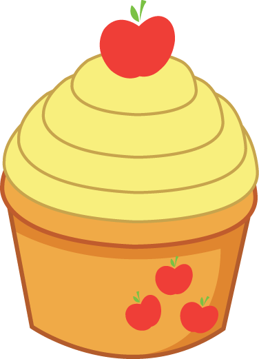 Applejack Cupcake By Shadowfoxgraphics On Deviantart - Apple Muffin Clipart (376x521)