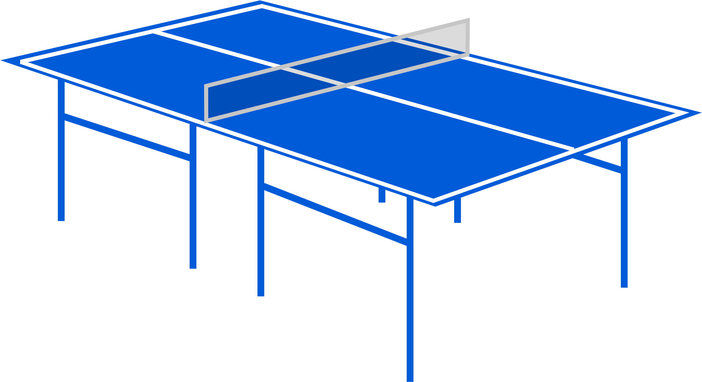 Table Clipart Vector Clip Art Free Design - Draw A Table Tennis (2400x1329)