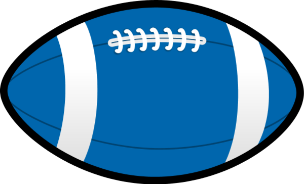 Blue Football Clipart - Football Clip Art (600x364)