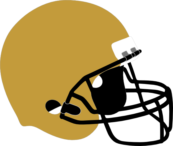 Football Helmet Gold Black Clip Art At Clker - Black And Gold Football Helmet (600x506)