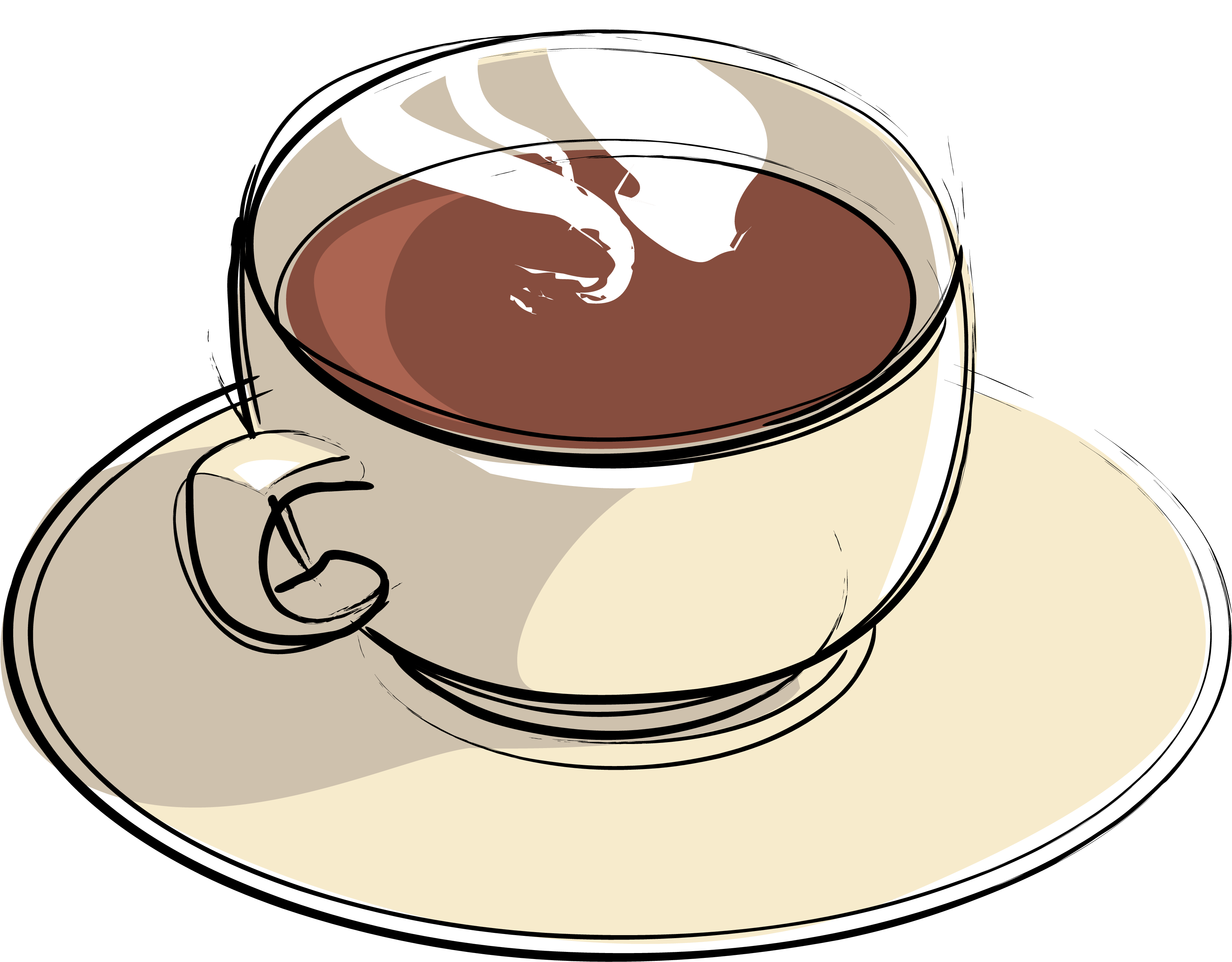 Tan Mug With Steam C - Hot Chocolate Clip Art (3300x2583)