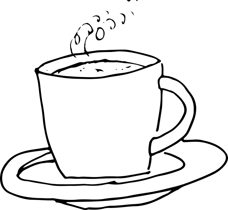 Coffee With Steam Stamp Stamp - Postage Stamp (800x737)