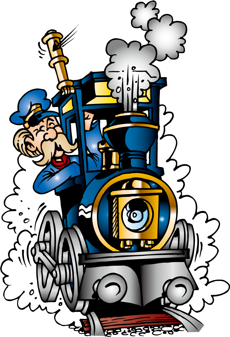 Train Railroad Engineer Steam Locomotive Clip Art - Train Railroad Engineer Steam Locomotive Clip Art (1500x1501)