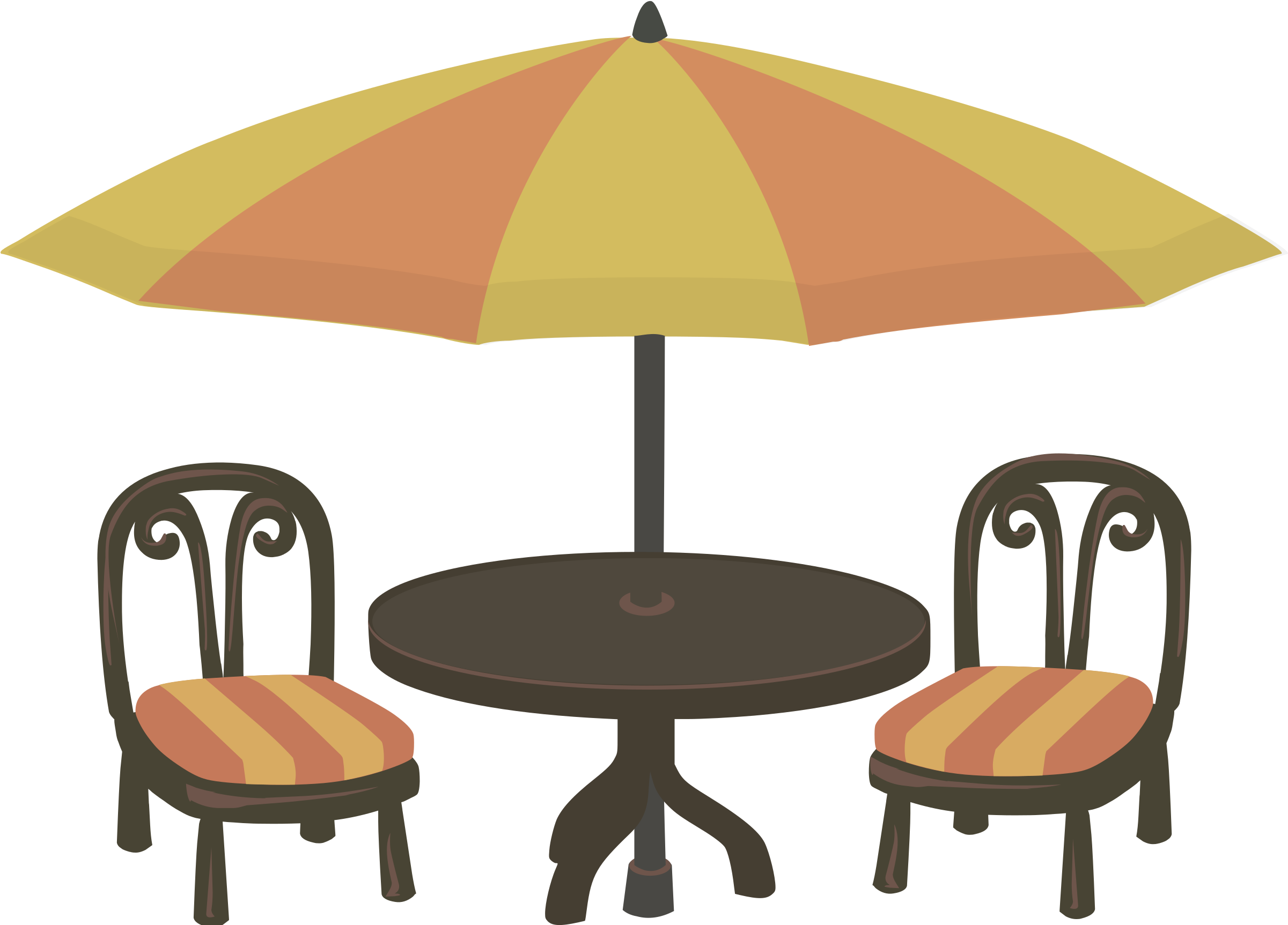 Cafe Table Clipart - Garden Chair Clipart (2400x1731)