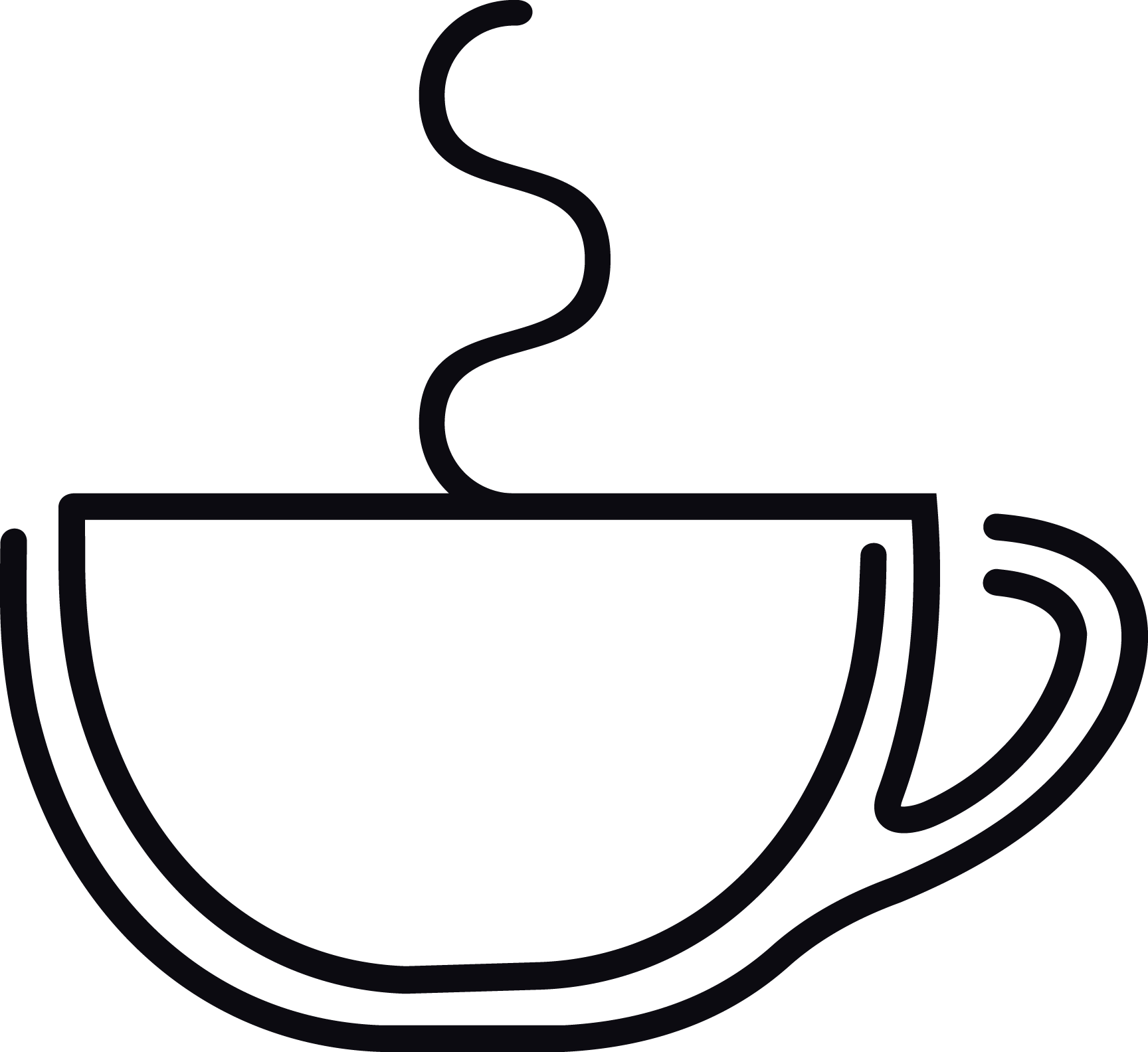 Coffee Cappuccino Tea Espresso Cafe - Simple Coffee Cup (1728x1584)
