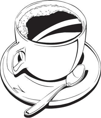 Coffee Black - Line Art (619x719)