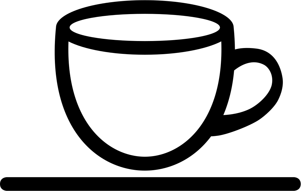 Coffee Shop Interface Symbol Of A Cup Comments - Black And White Cup Png (981x624)