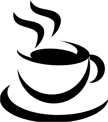 Coffee Cup - Coffee Logo Black And White (360x408)