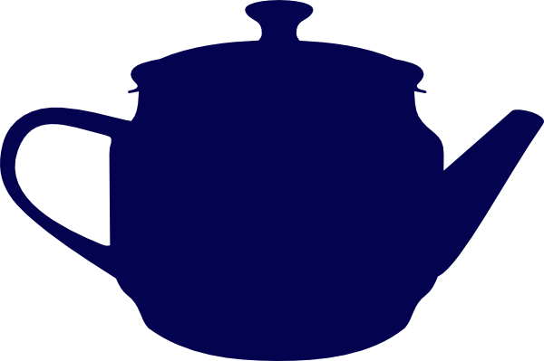 Tea Navy Pot Clip Art - Teapot Silhouette (600x399)