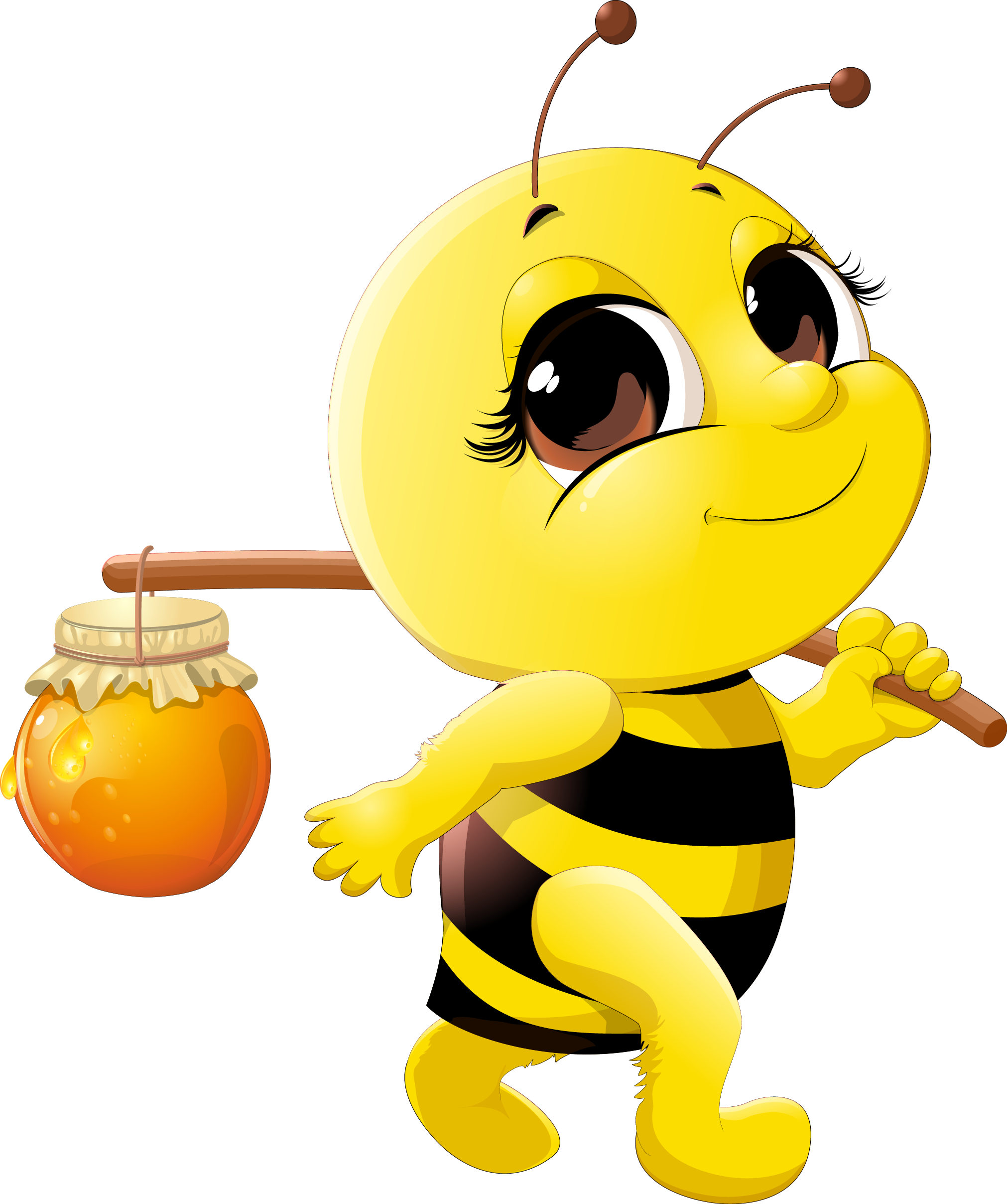 Honey Bee Cartoon Clip Art - My Life As A Honey Bee By Joyce A Wagner (2022x2416)