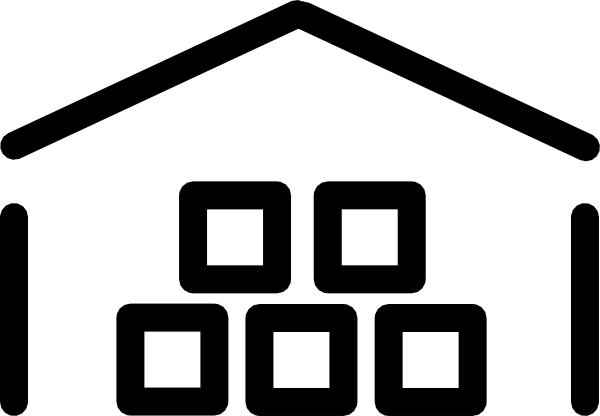 Warehouse Clip Art - Storage Clipart Black And White (600x416)