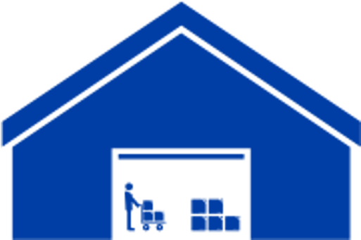 Warehouse Logistics - Warehouse Clipart Blue (512x512)