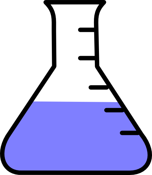 Pale Blue Flask Clip Art At Clkercom Vector Online - Blue Flask Clipart (516x593)