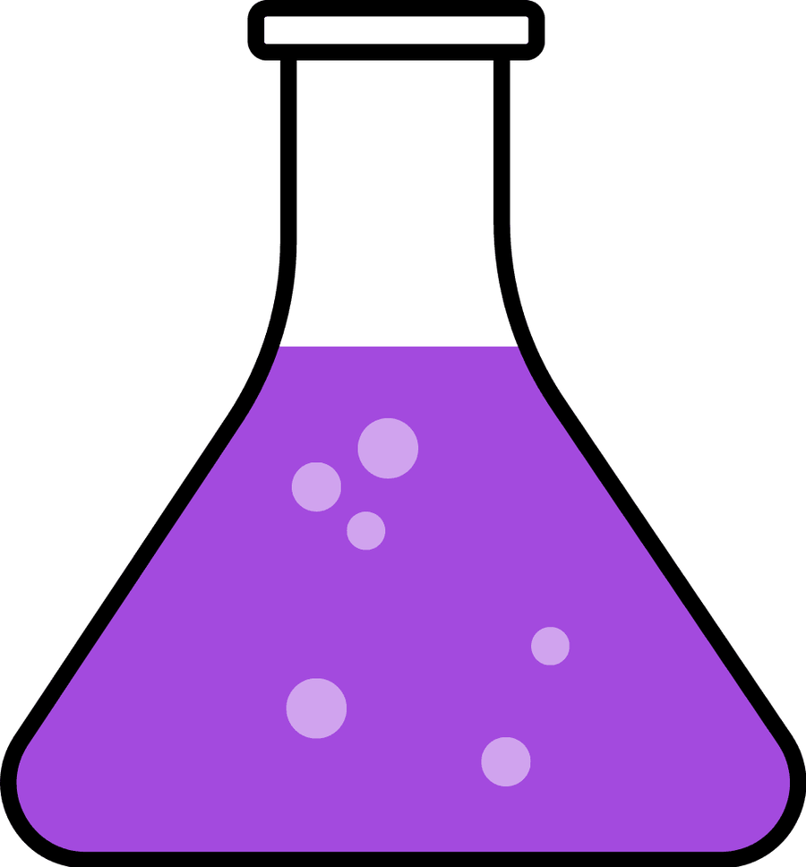 Purple Science Flask Clipart Biochemistry Biology Chemical - Beaker Clipart (900x968)