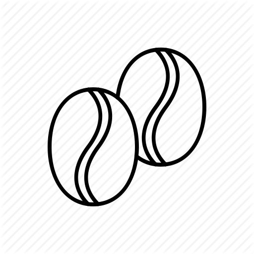 Coffee Bean Drawing - Coffee Bean Line Drawing (512x512)