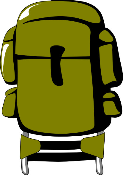 Backpack Clipart - Backpacking Clip Art (414x592)