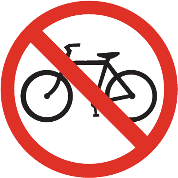 Bikes Allowed Clipart - No Bike Clipart (600x594)