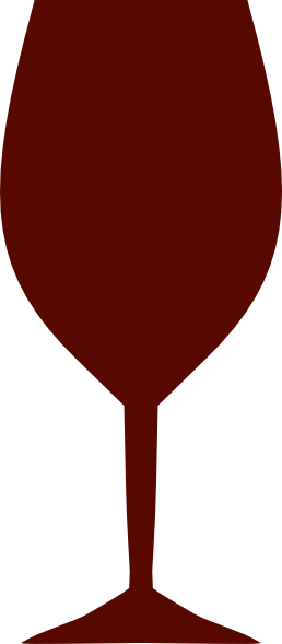 Wine Glass Clip Art At Clker - Transparent Wine Glass Sillouette Clipart (258x589)