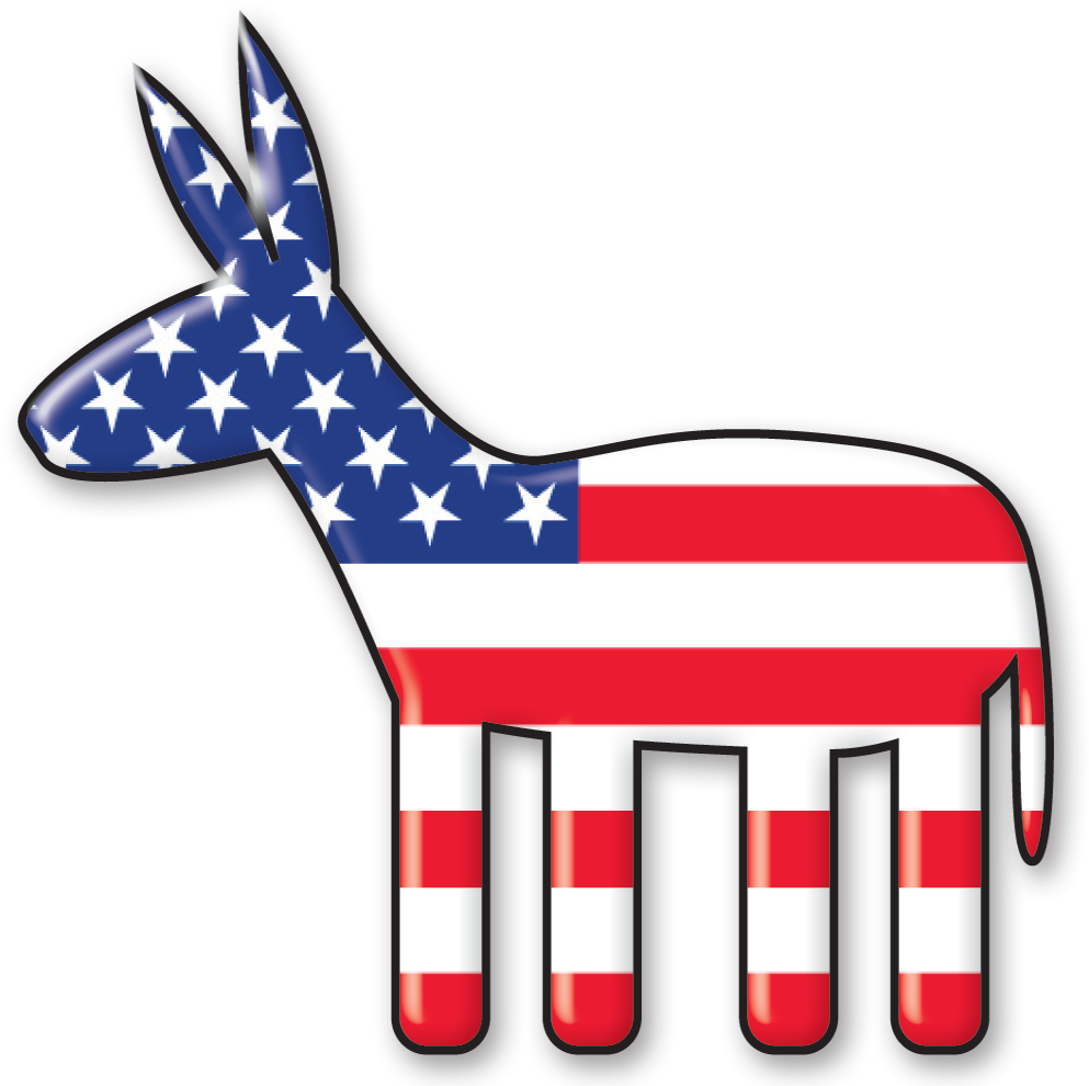 File - Flag-donkey - Democratic Party In Usa (997x997)
