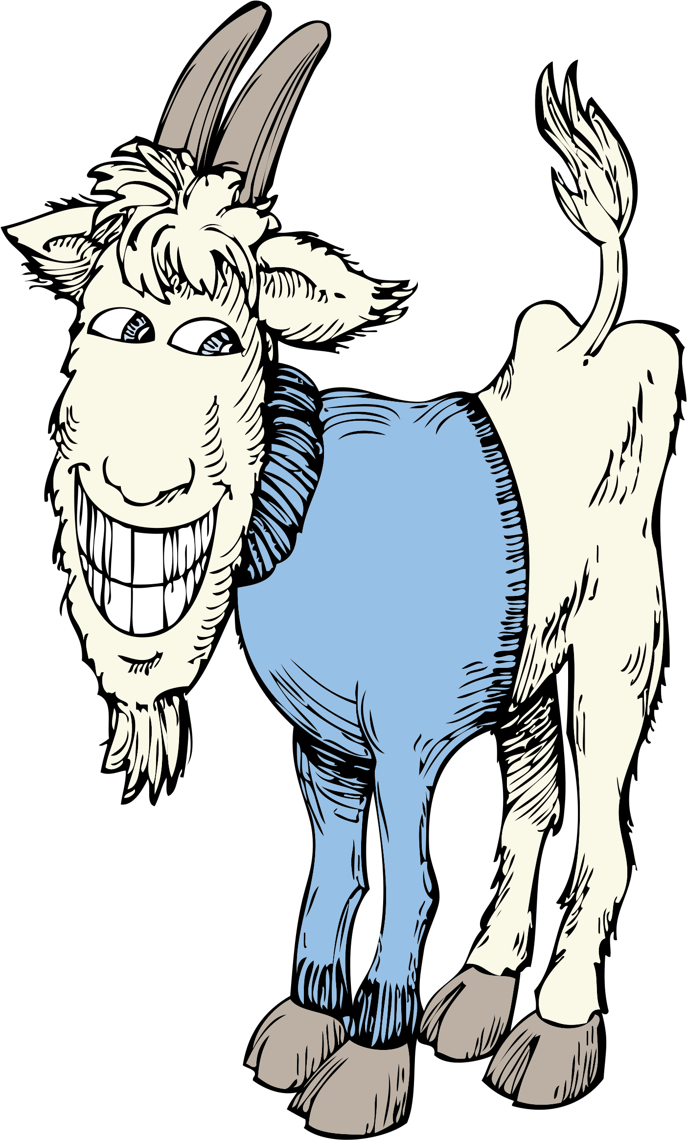 Goat Clipart Transparent - Goat In A Coat Clipart (1445x2400)