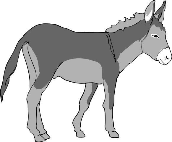 291 × 240 Pixels - Donkey Clipart (582x480)