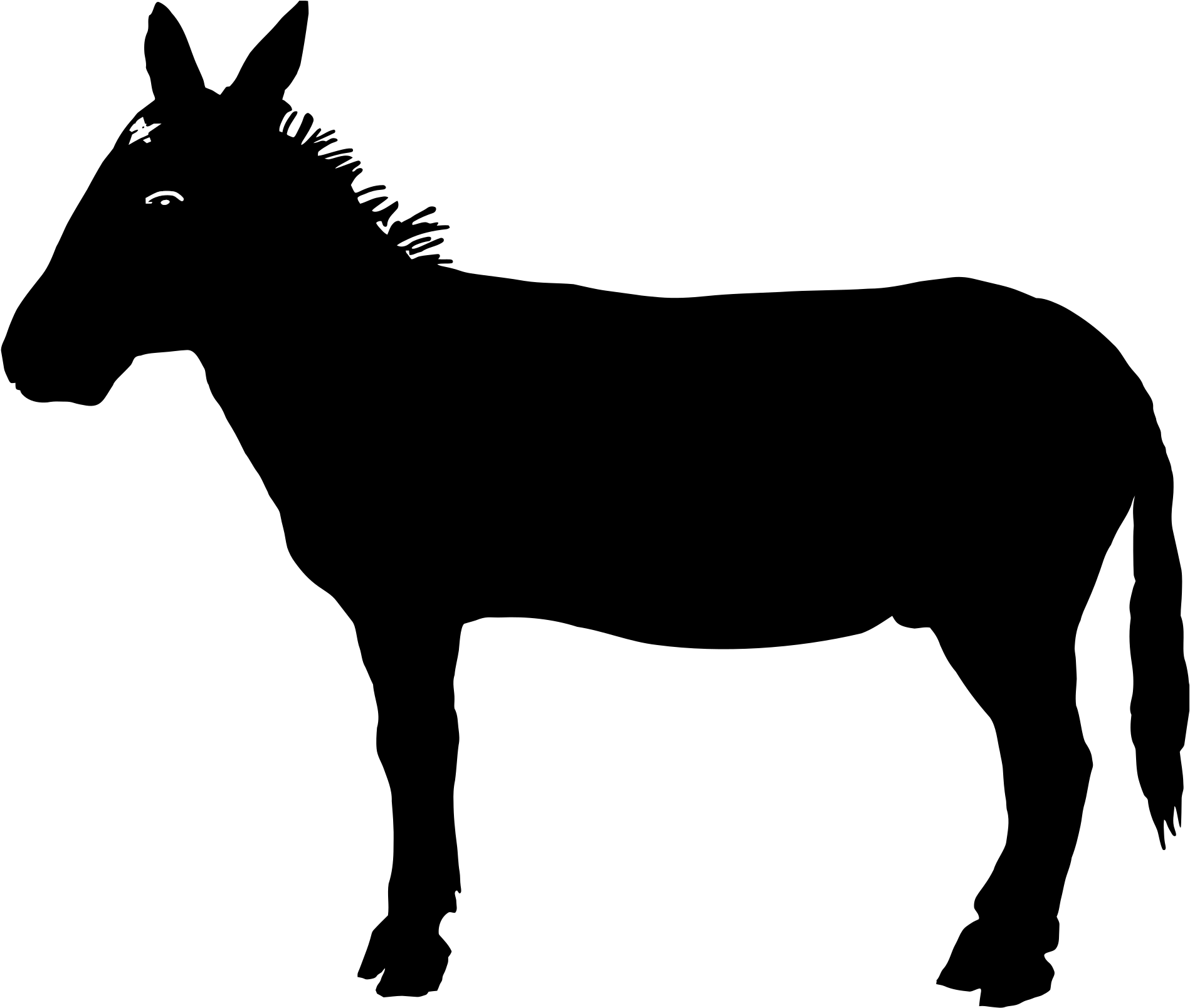 Donkey Silhouette - Donkey Silhouette (2400x1697)