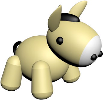 Donkey 3ds Max Model By Ovilia1024 - Cartoon (800x600)