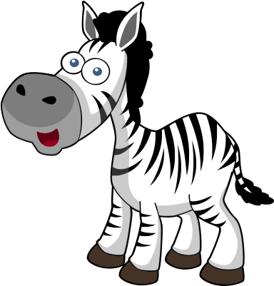 Horse Cartoon Zebra - Cartoon Picture Of A Zebra (391x408)