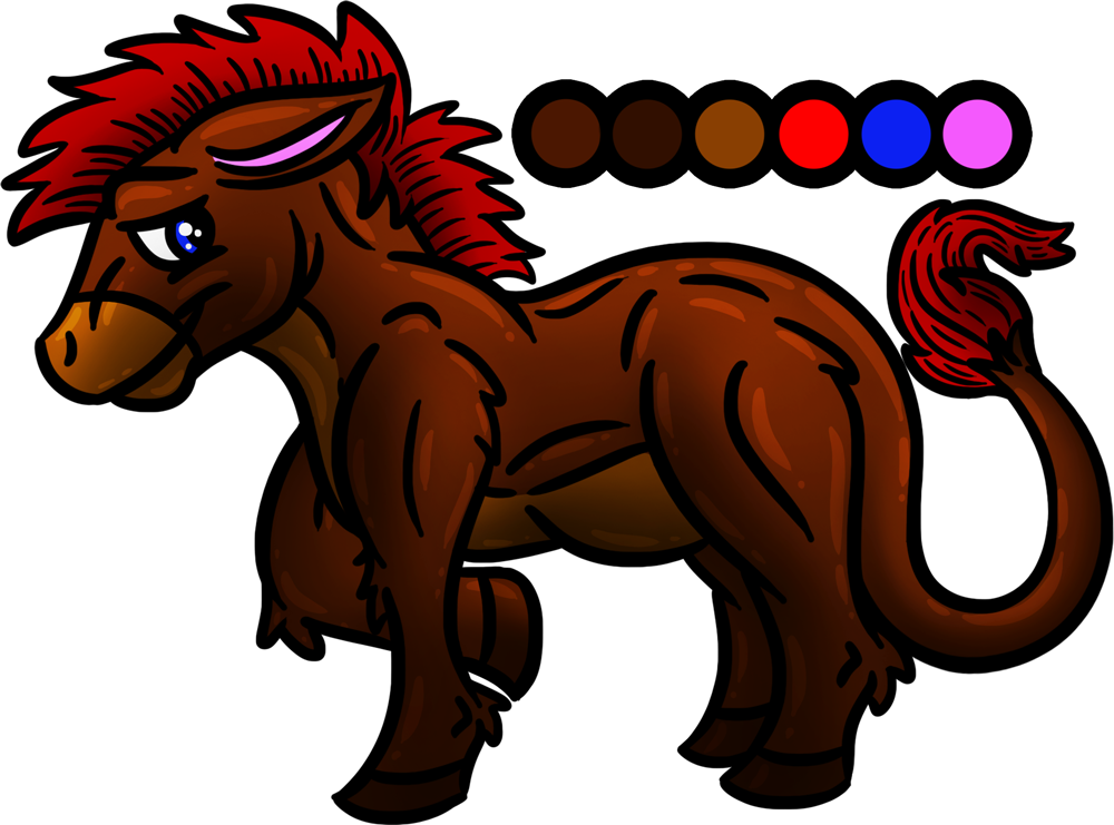 Meet Nasty The Donkey - Cartoon (1000x741)