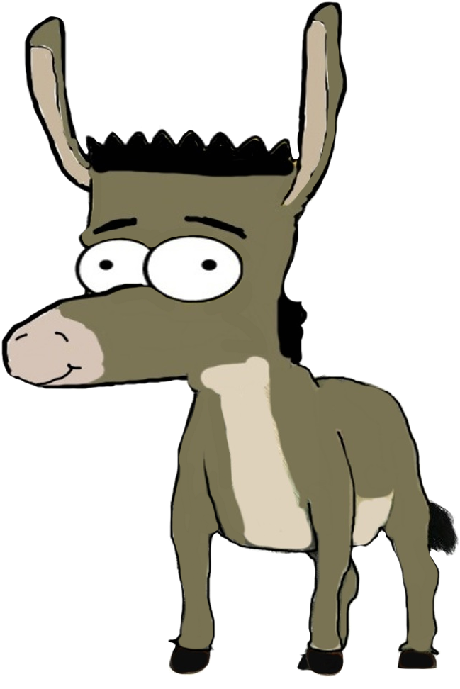 Bart Simpson As Donkey By Darthraner83 On Clipart Library - Donkey Shrek Ms Paint (782x990)