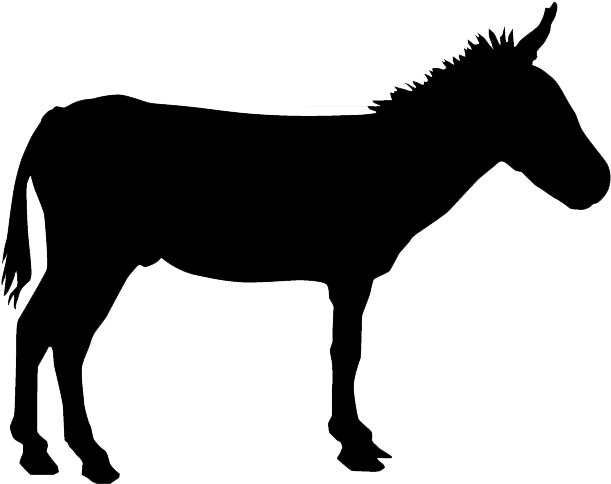 Donkey Silhouette Drawing - Silhouette Donkey Logo Png (800x731)