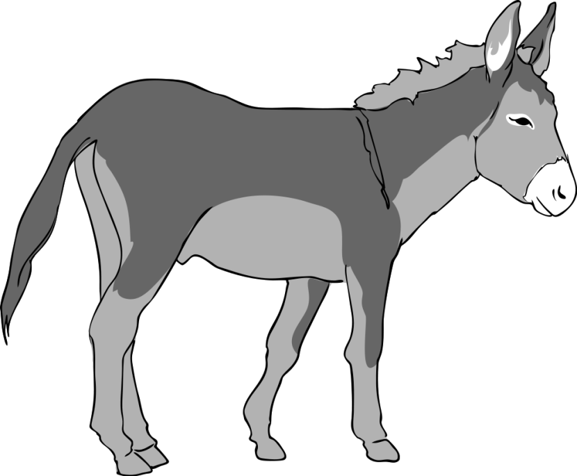 Free To Use Amp Public Domain Donkey Clip Art - Donkey Clipart (830x685)