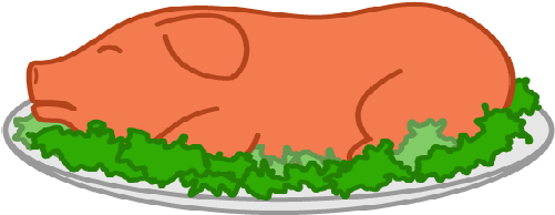 12 Sep 2016 - Roast Pig Clipart (512x256)